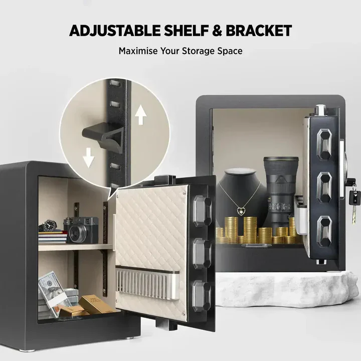 IslandSafe CBE45-BLK Biometric Security Safe