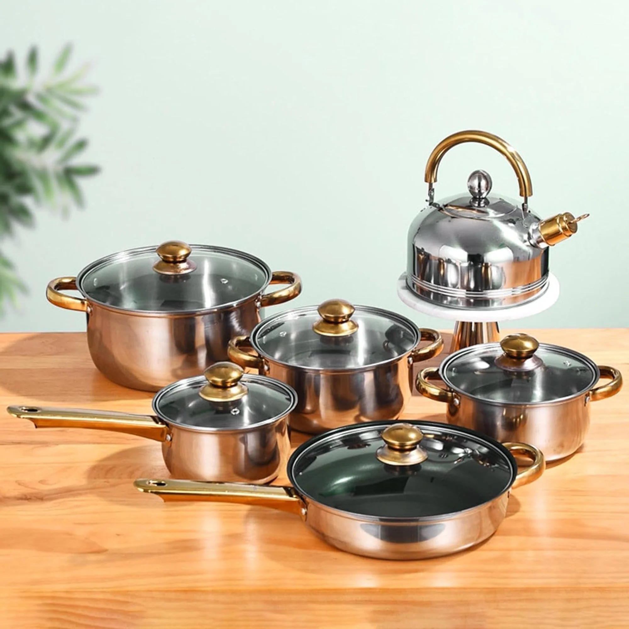 12 Piece Stainless Steel Cookware Set