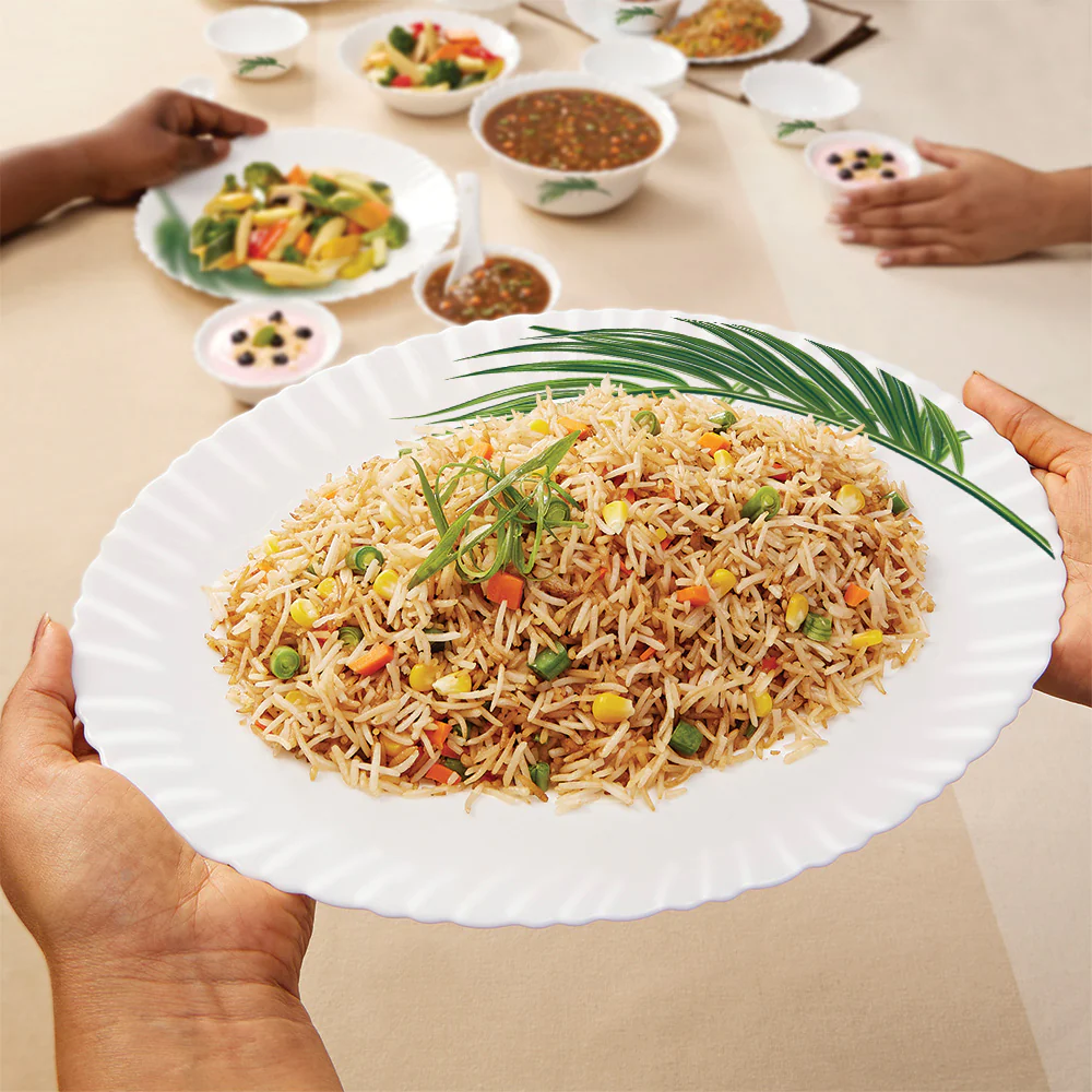 Larah by Borosil Crescent Dinner Set, 12 pc