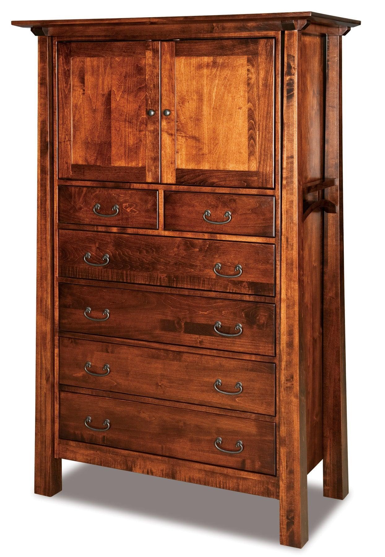 Amish Artesa Six Drawer and Two Door Armoire