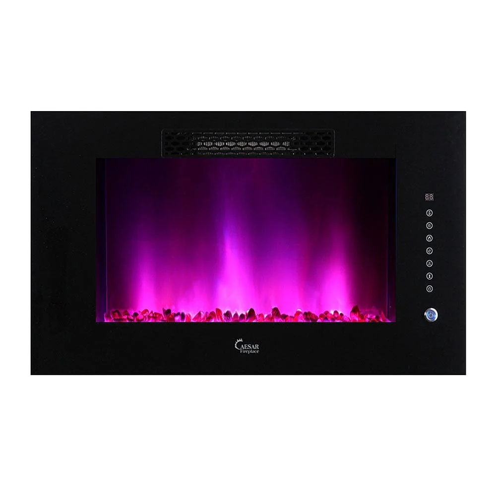 Caesar Fireplace 30-In Wall Mount Electric Fireplace