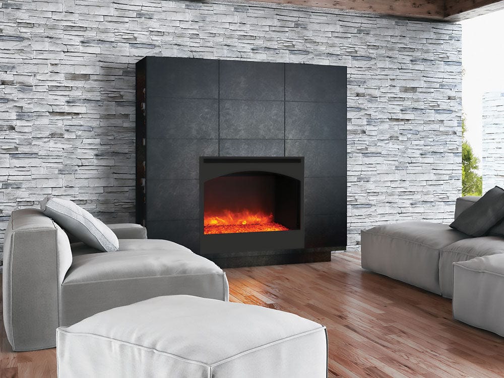 Amantii Zero Clearance Series Arched 31-In Built-In Electric Fireplace