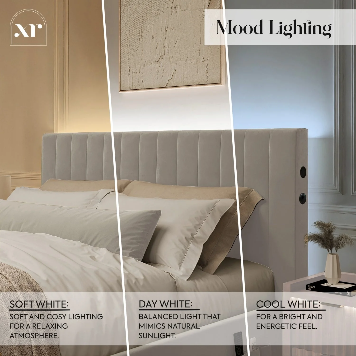 Maisie 5.1 Ottoman Bed with Electric TV Lift, True Surround Sound and App Controlled LED Lights - Grey