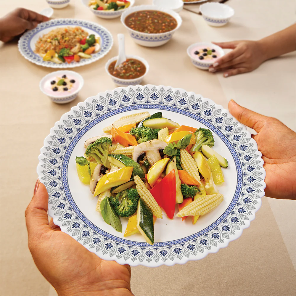 Larah by Borosil Ocean Dinner Set, 12 pc