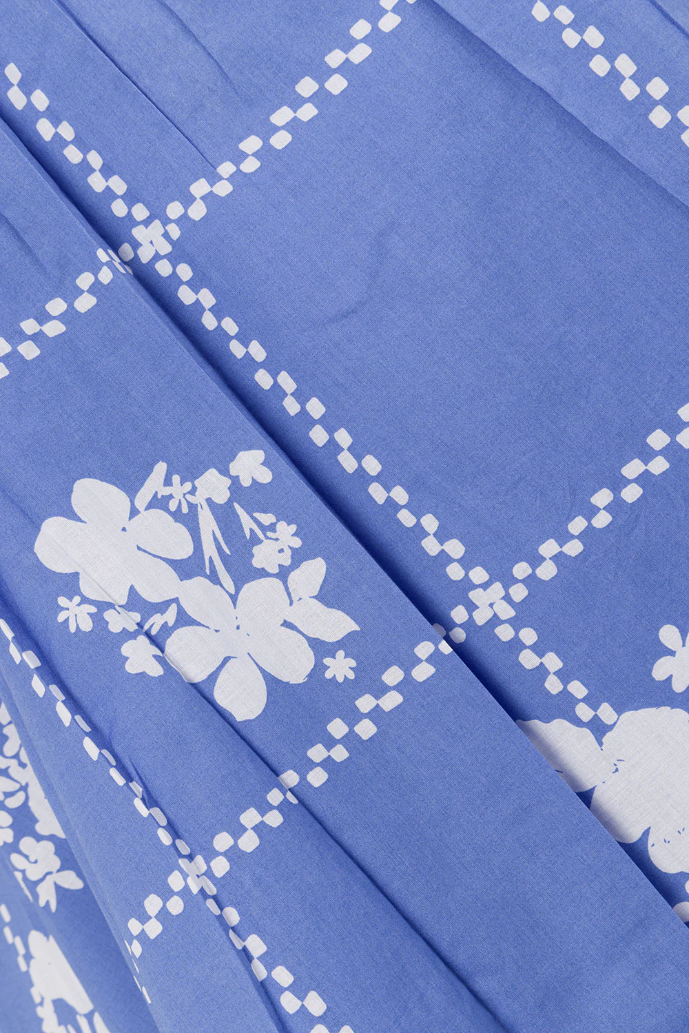 Estelle Midi Skirt - Check Flowers