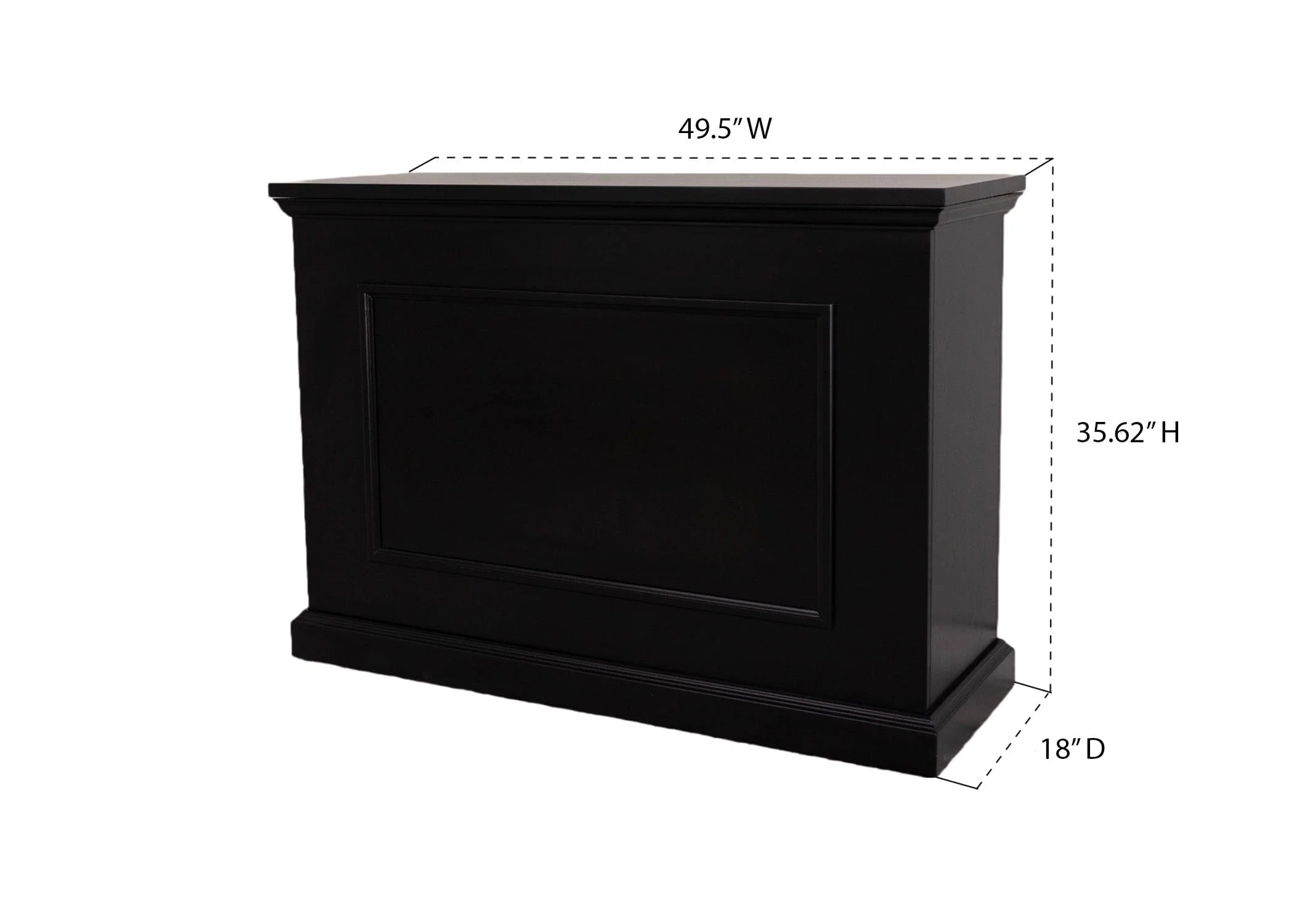 The Elevate 72011 Black Smart TV Lift Cabinet for 50 Inch Flat screen TVs
