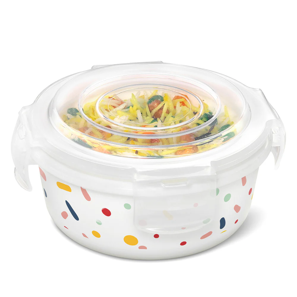 Larah Opalware, Aria Klip N Store Round Container