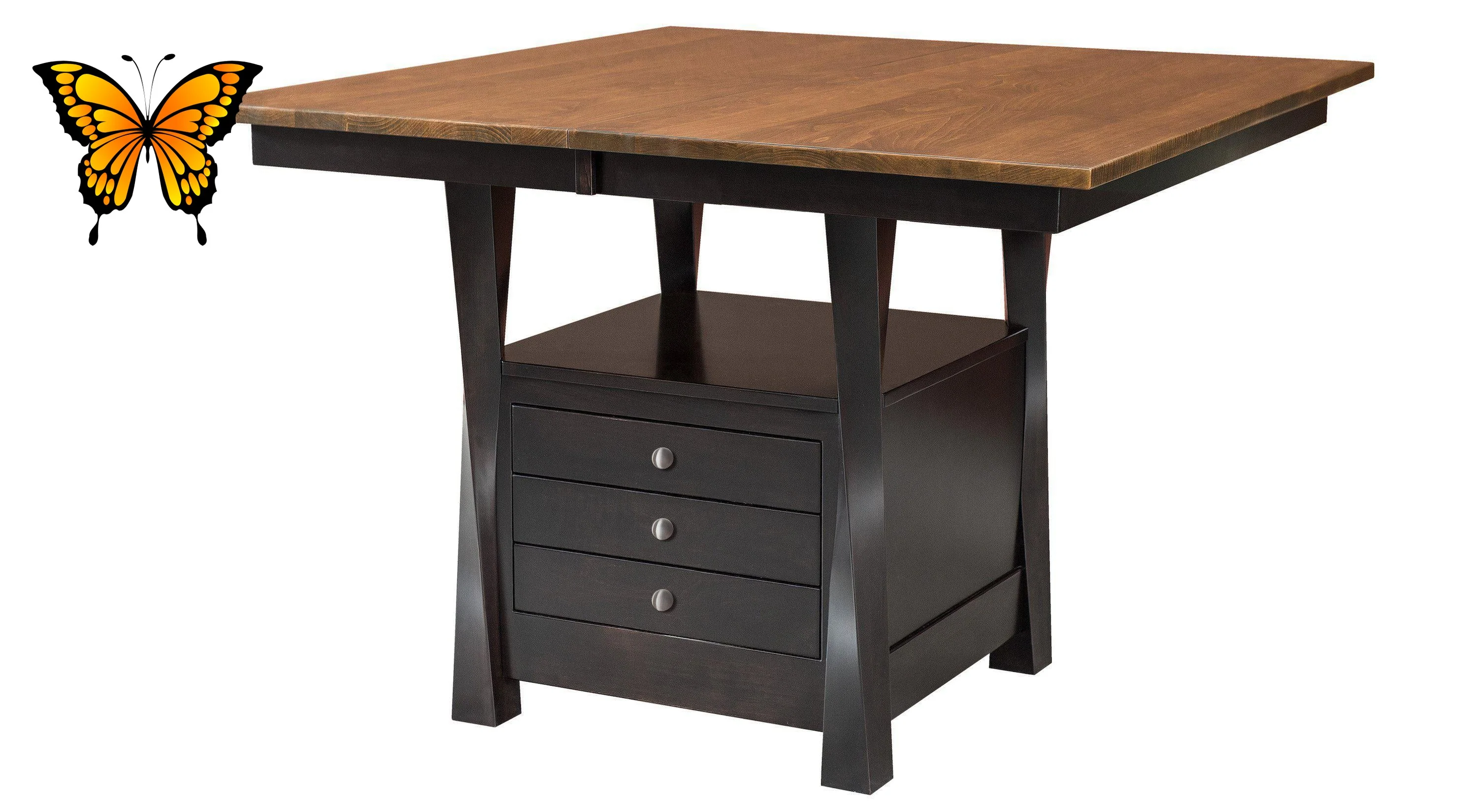 Amish Lexington Cabinet Dining Table