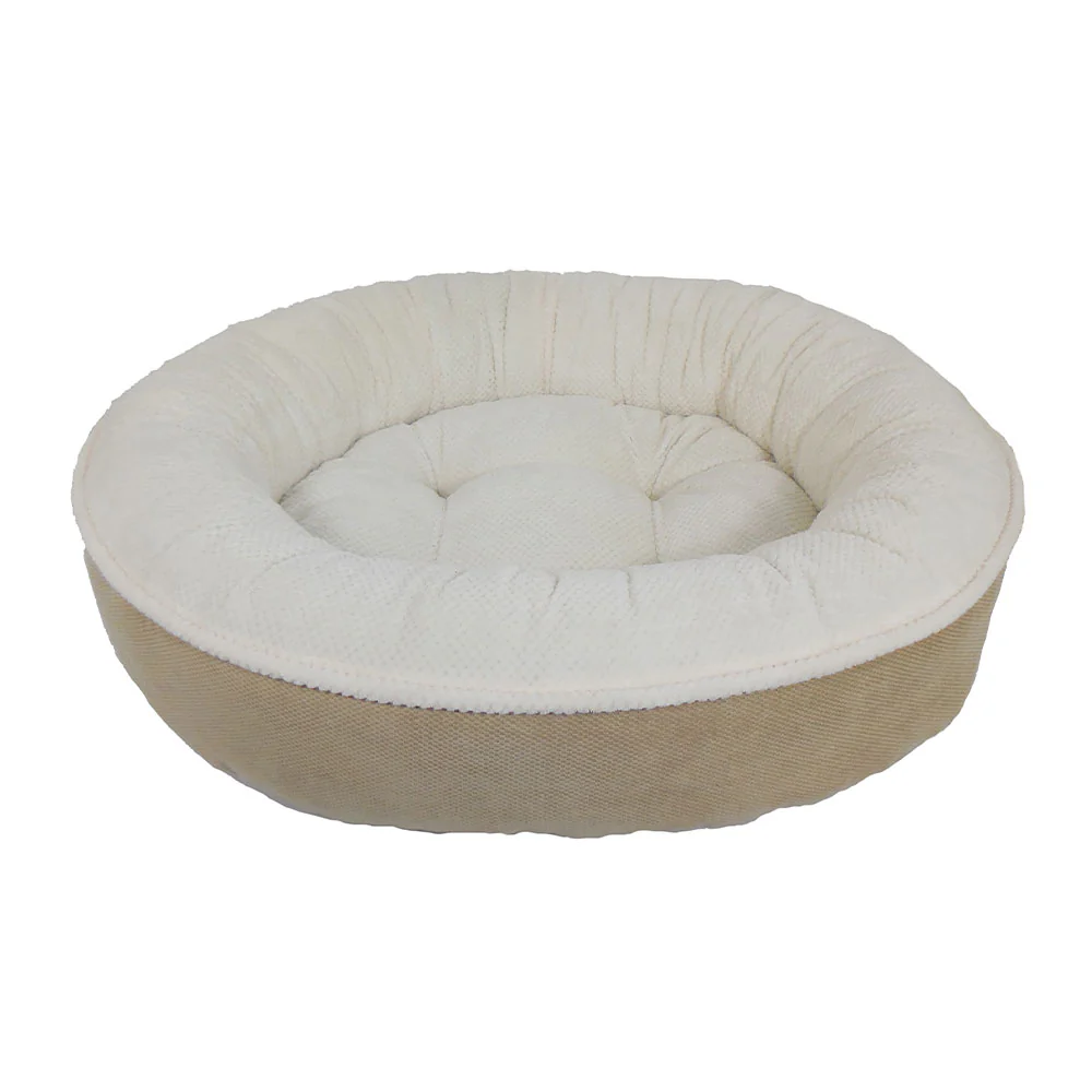 Rover Rest™ Maggie Donut Round Dog Bed Sand 35 X 35 X 10 Inch