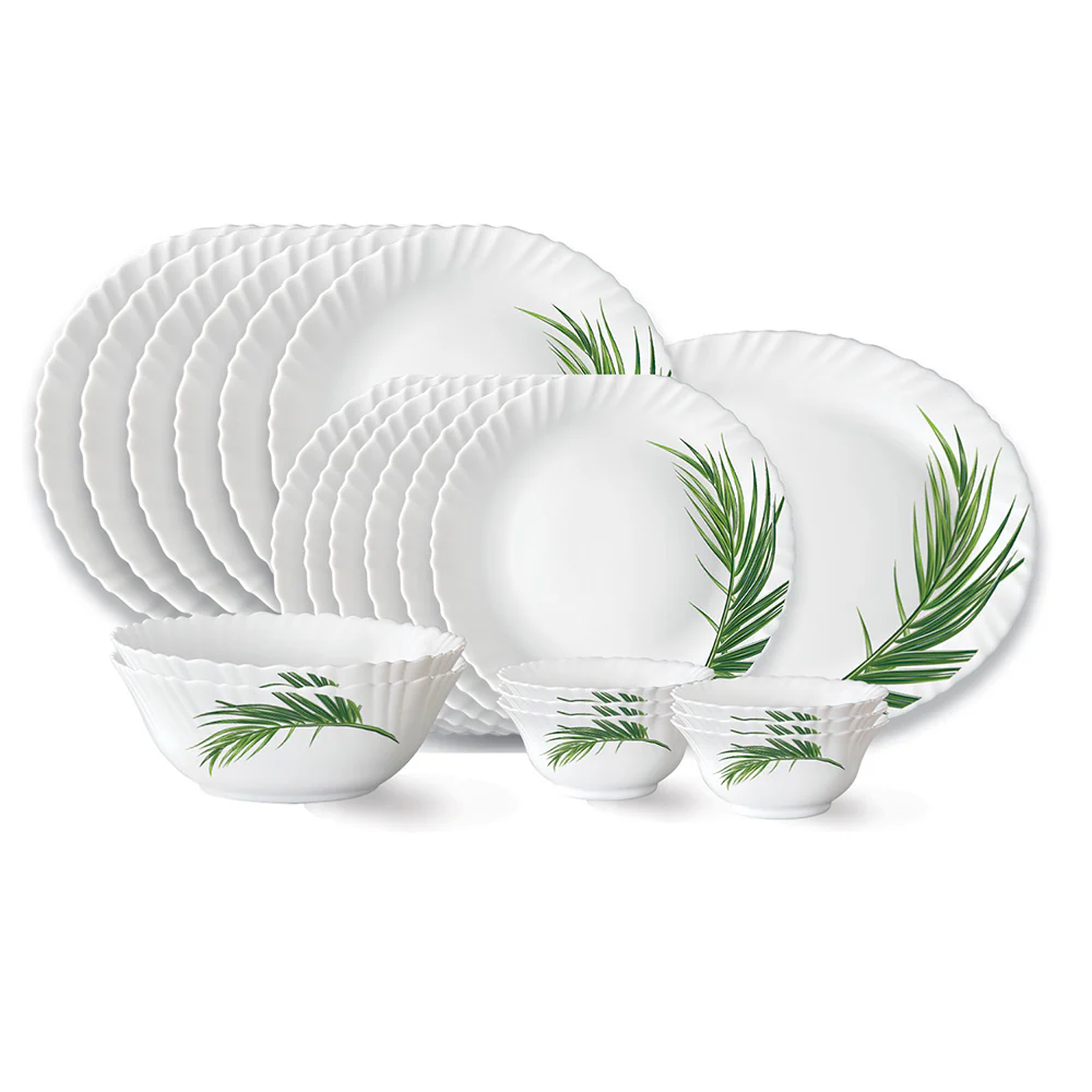 Larah by Borosil Crescent Dinner Set, 21 pc