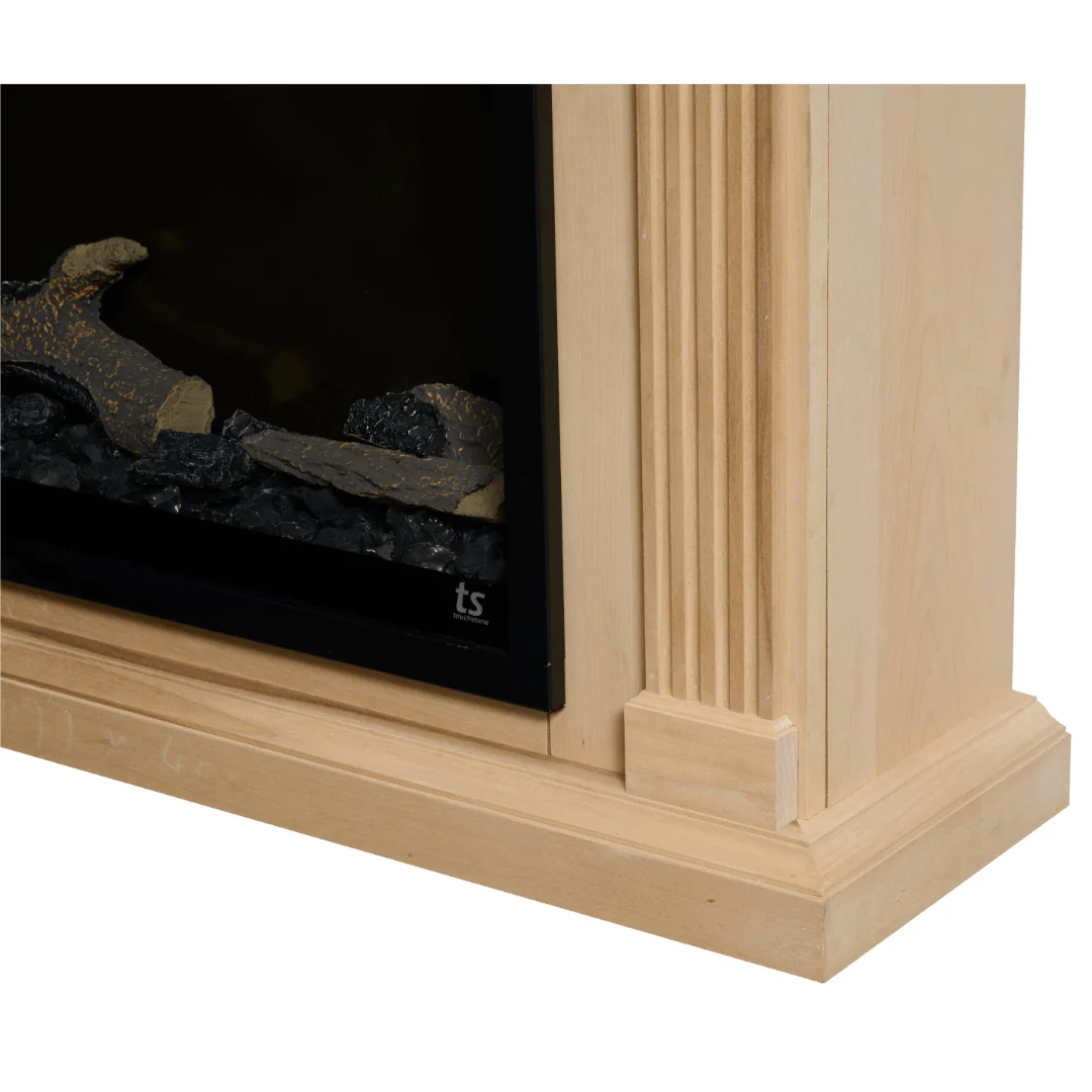 Fireplug Pro 33 Inch Smart Electric Fireplace with Unfinished Encase Surround Mantel