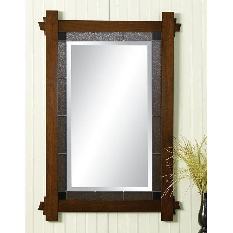 Amish Hartford Leaded Glass Wall Mirror