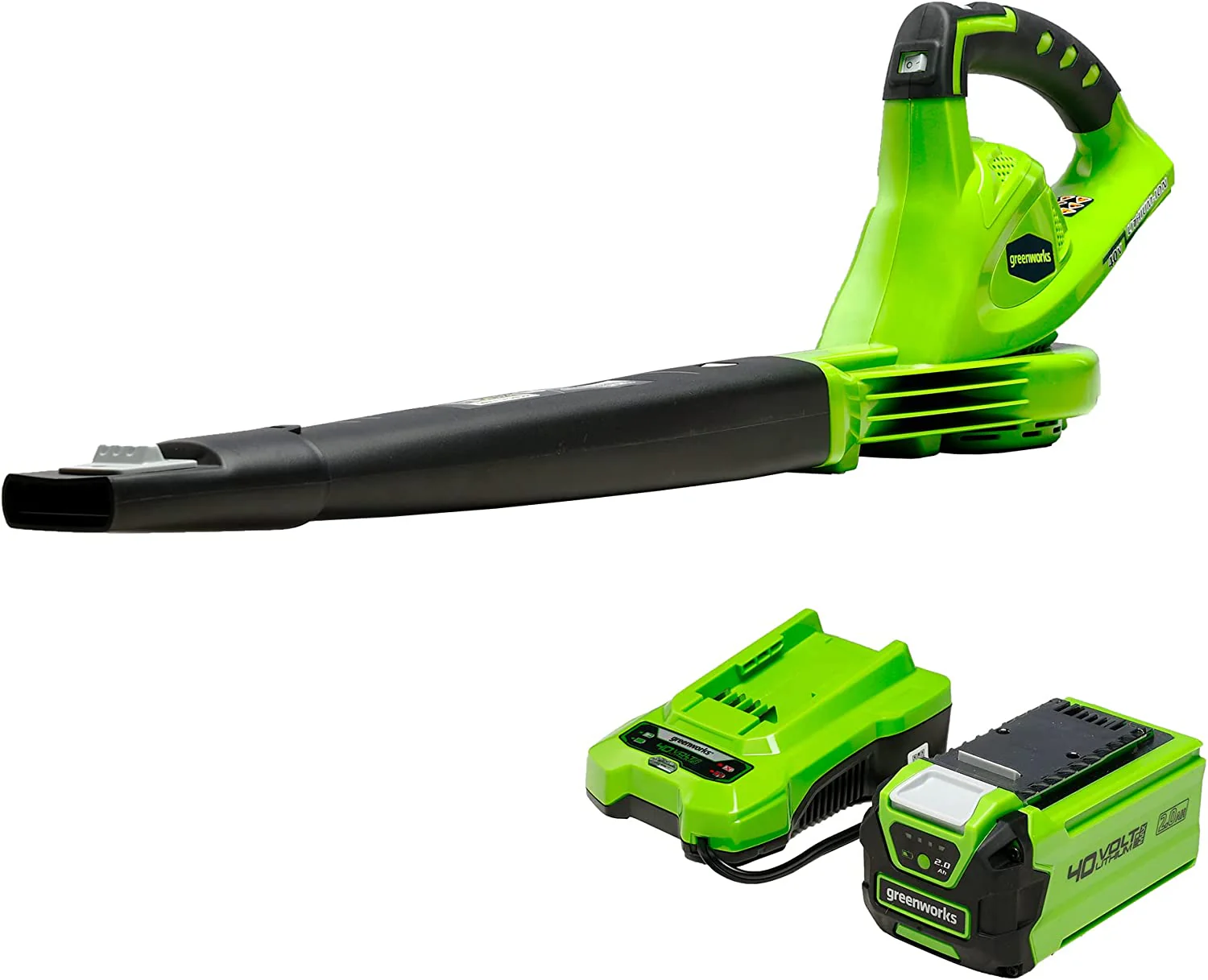 40V 150 MPH / 135 CFM Cordless Leaf Blower, 2.0Ah Battery and Charger Included