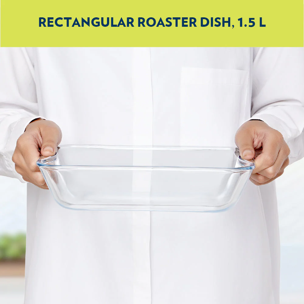 Borosil EasyGrip Rectangular Dish, 1.5L