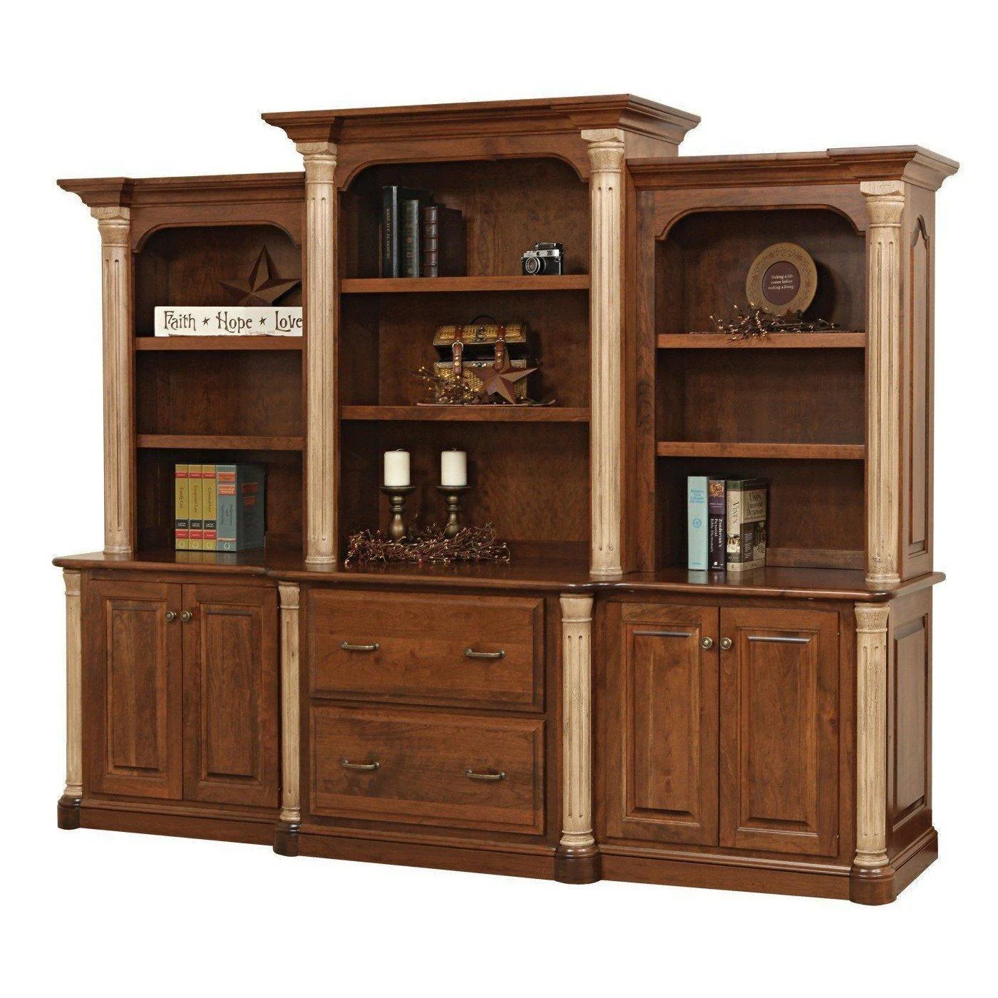 Amish Jefferson 98 Credenza & Hutch
