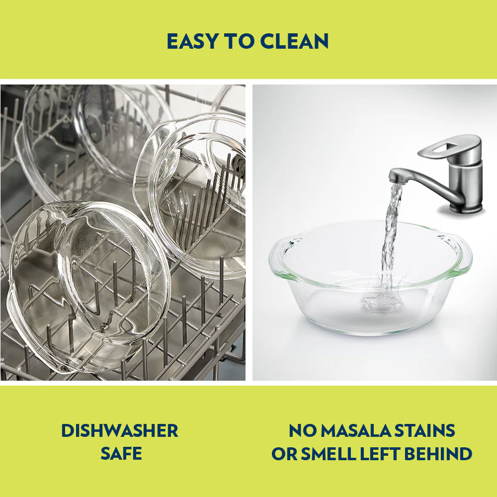 Borosil Round Casserole w Lid, 700ml