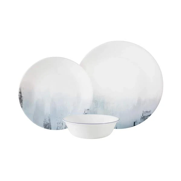 Corelle Tranquil Reflection 12 Piece Dinner Set White
