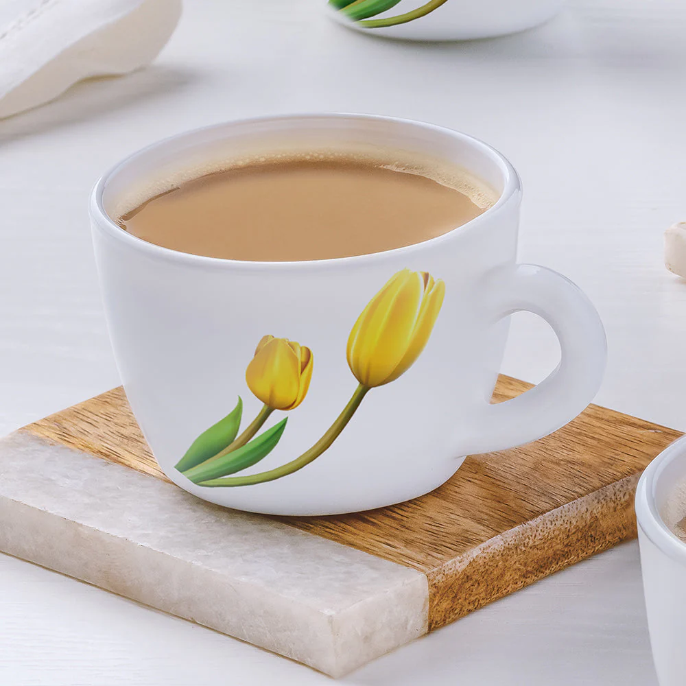 Larah by Borosil Lyana Cup Set, 140ml x 6