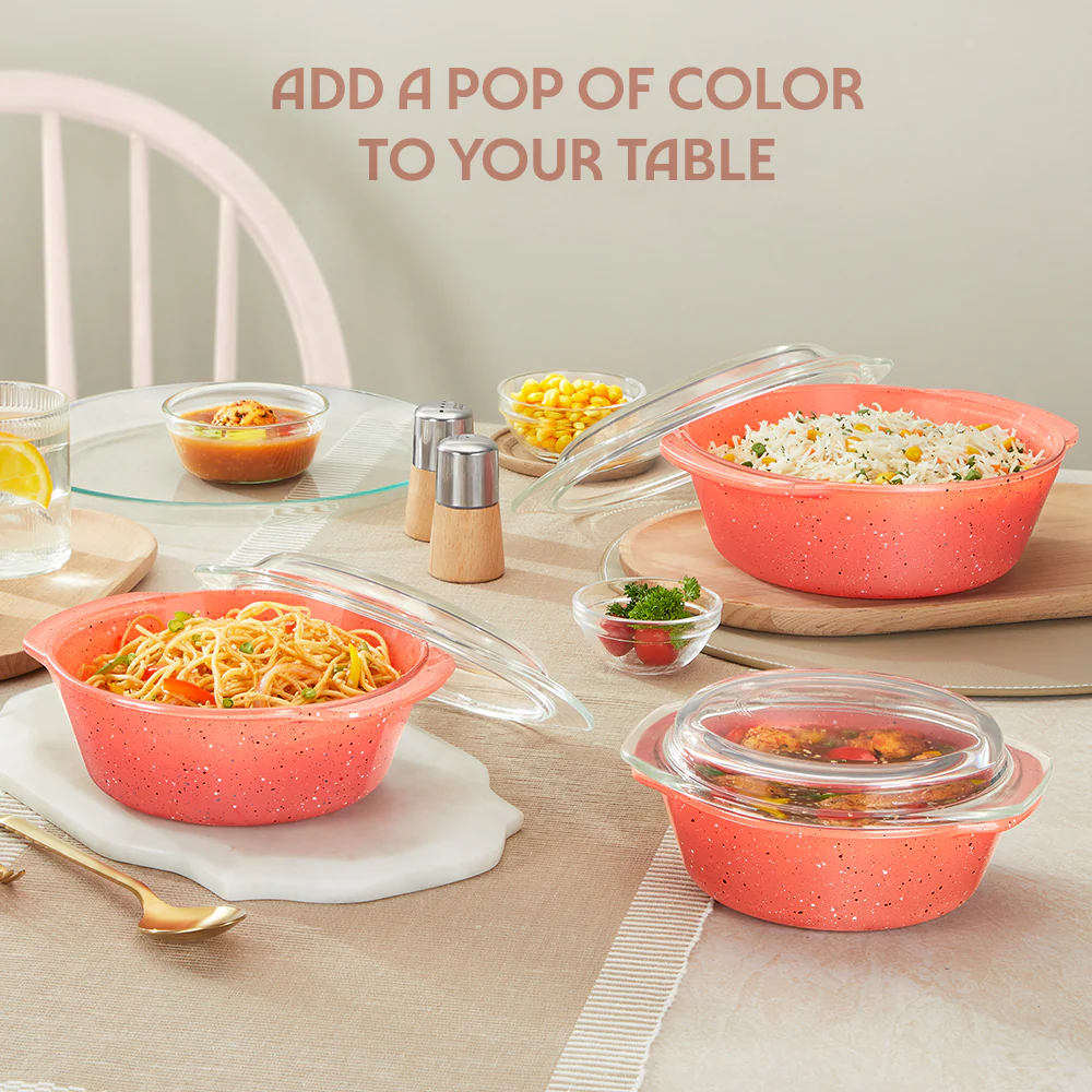 Colors Kube Pink Casserole with Lid