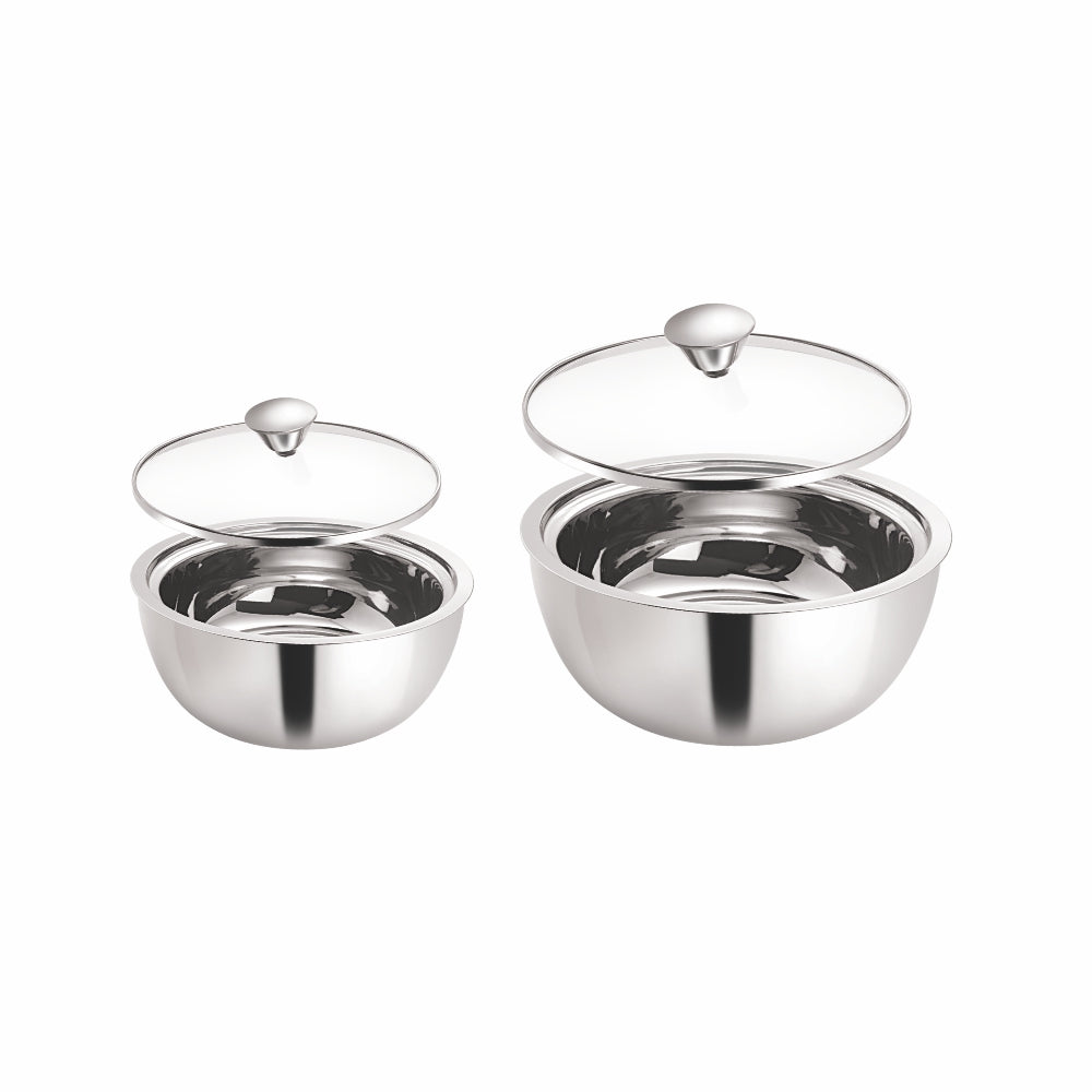 Borosil Servefresh Curry Server Set of 2, 500ml + 900ml