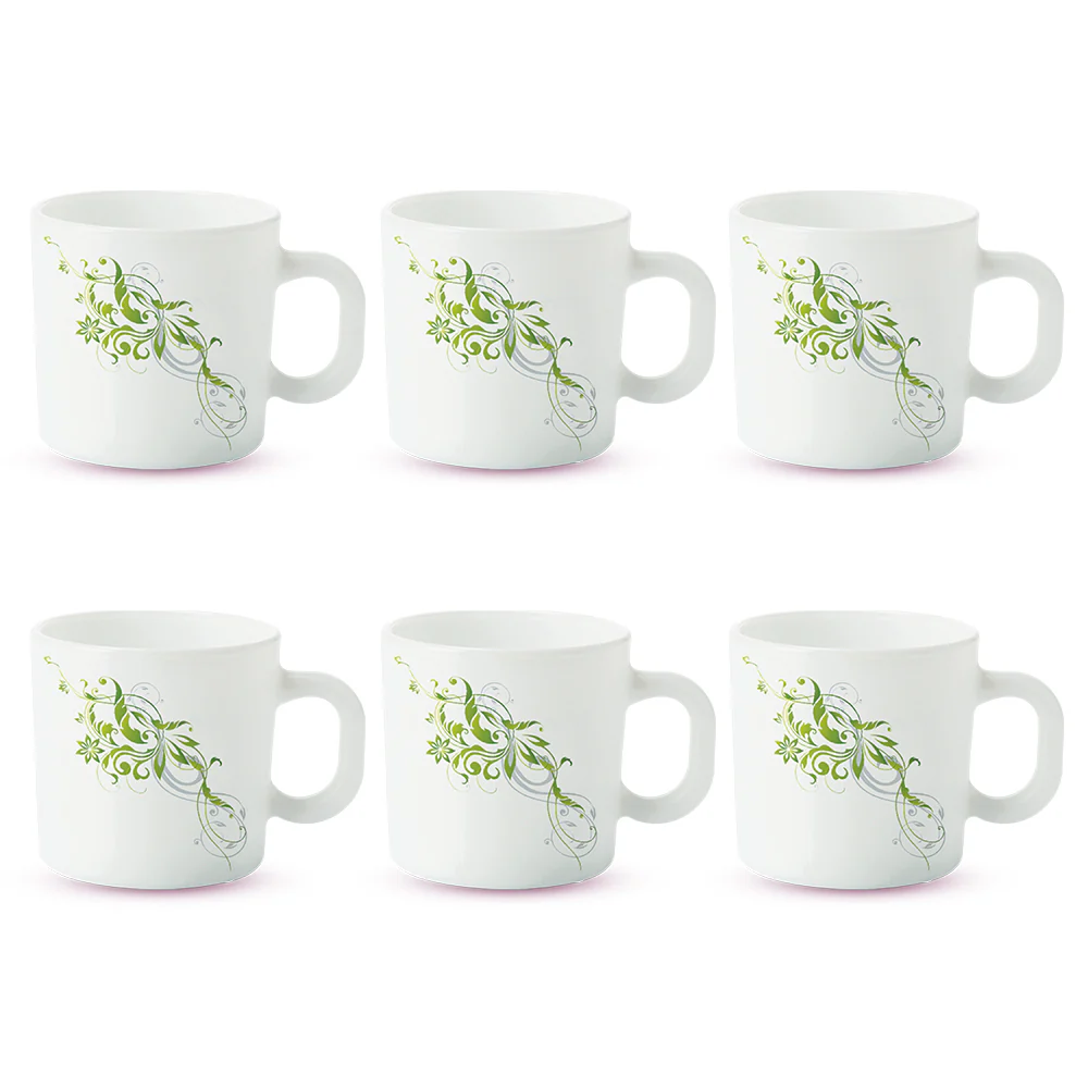 Larah by Borosil Erba Mug Set, 100ml x 6