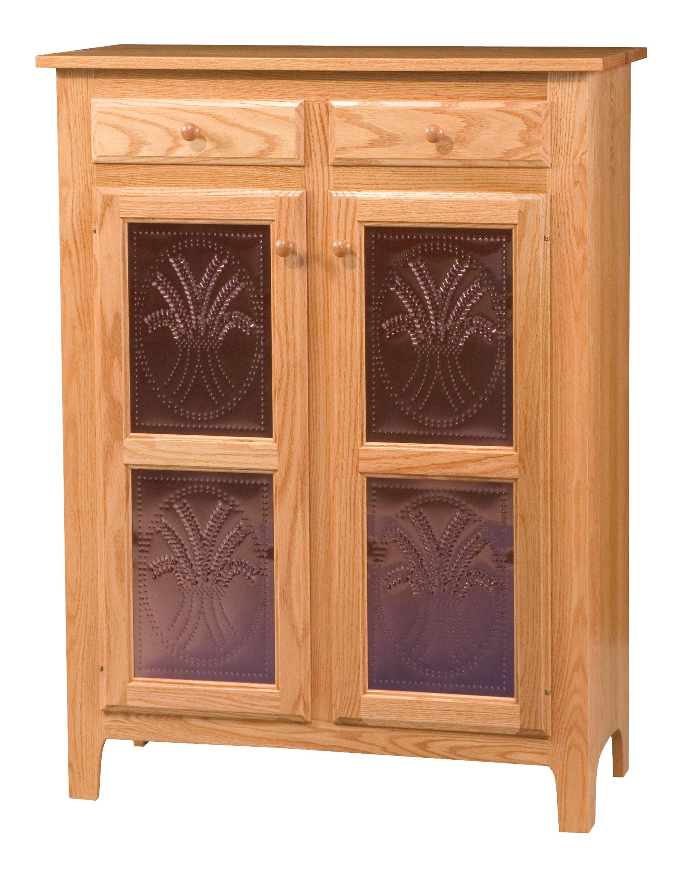 Amish Classic Style  Two Drawer Two Door Pie Safe