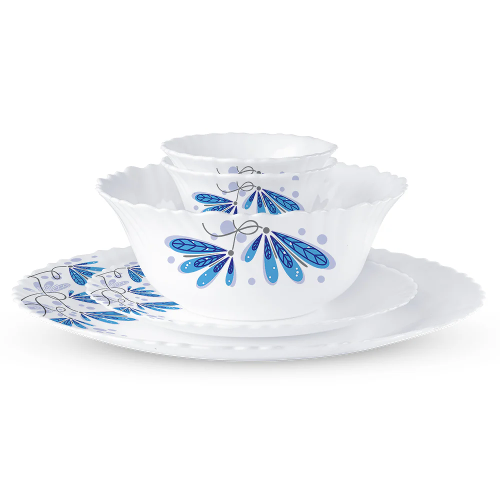 Larah by Borosil Twilight 47 pc Dinner Set