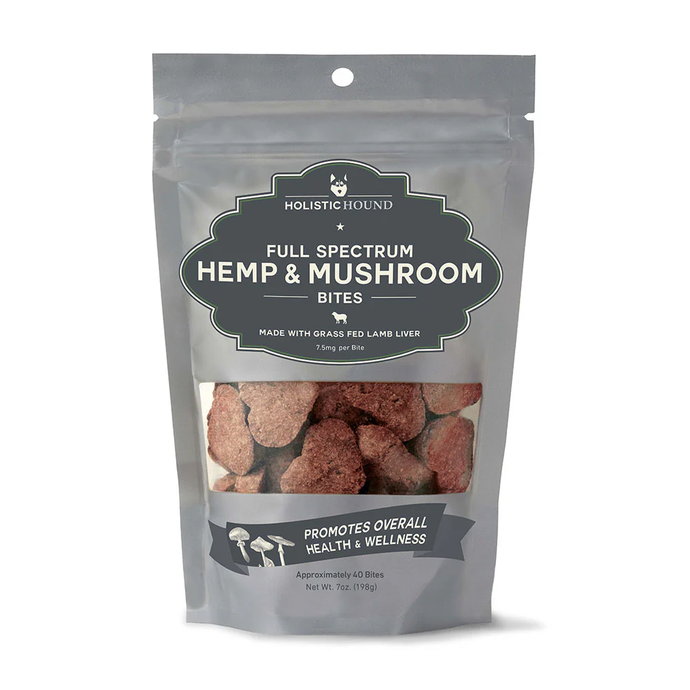 Holistic Hound® Lamb PCR Hemp & Mushroom Bite 7.5mg Cat & Dog Treats 40 Count