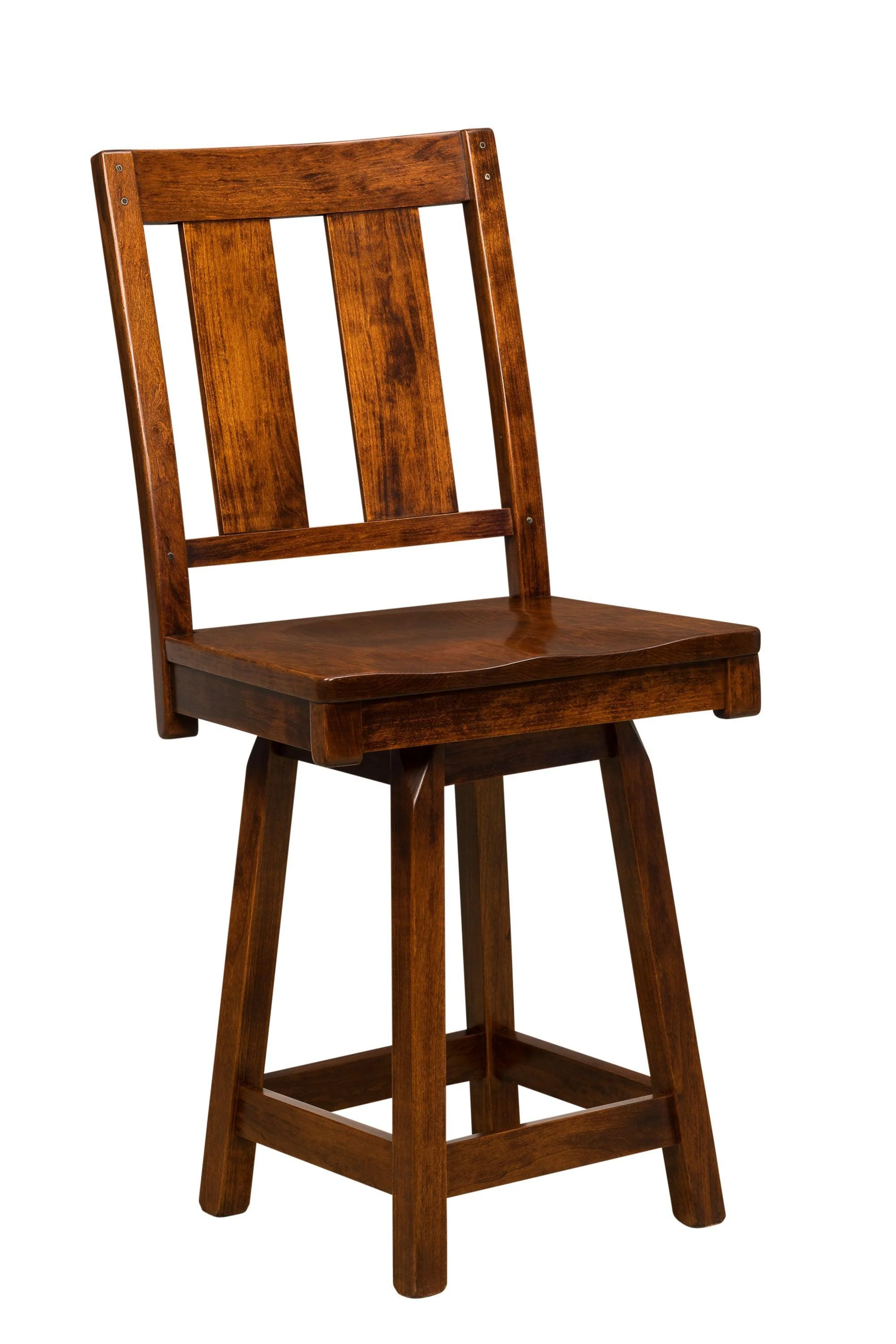 Amish Brunswick Swivel Bar Chair
