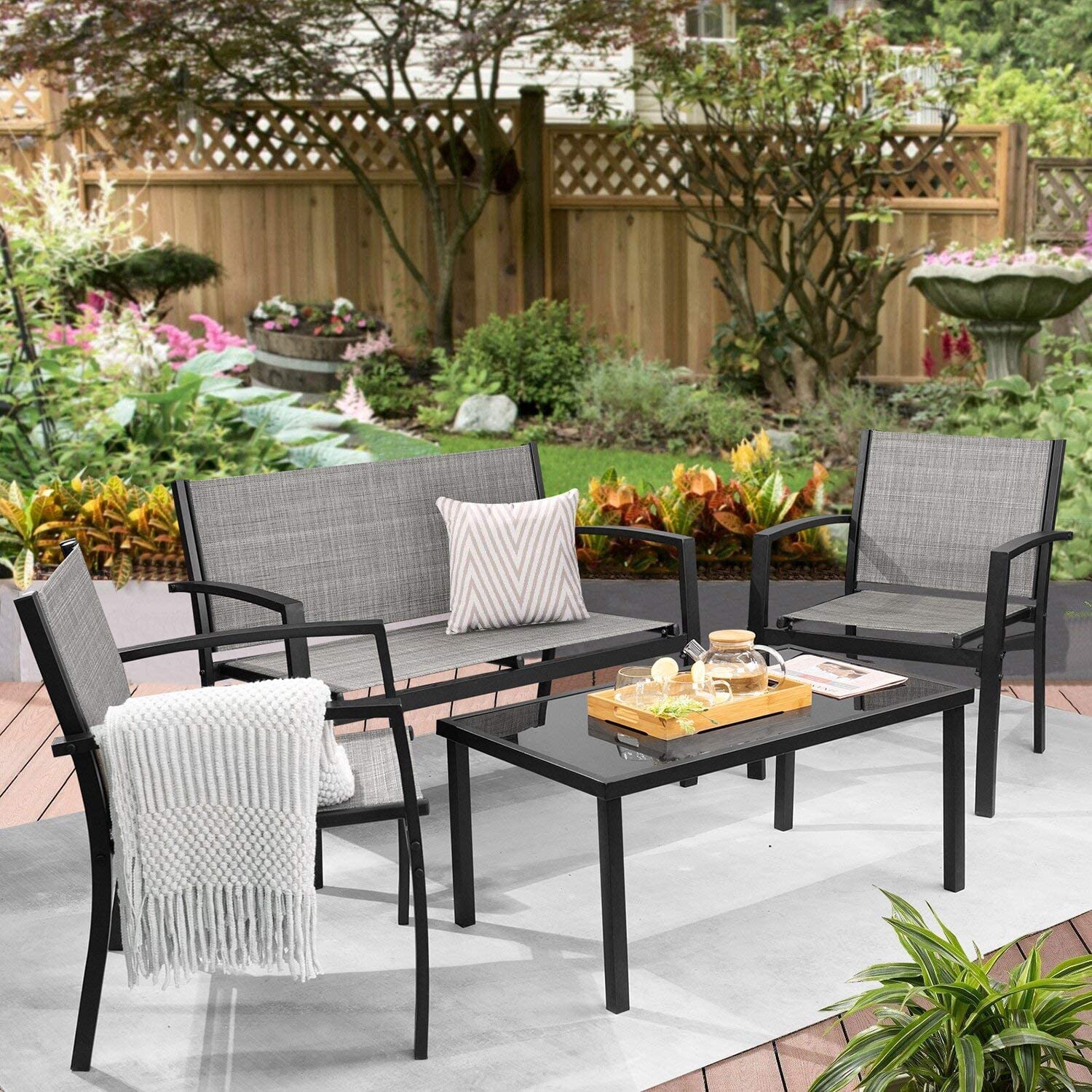 4 Pieces Patio Furniture Set