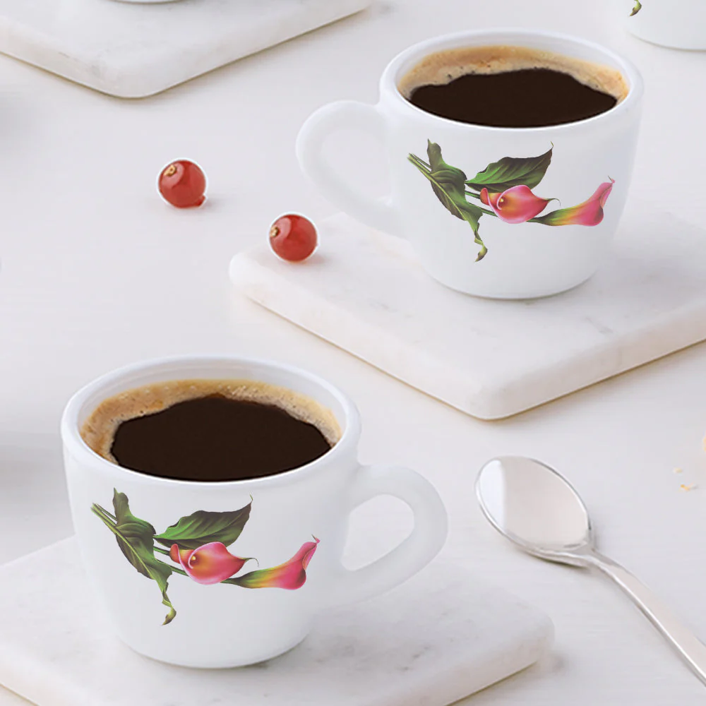 Larah by Borosil Stargazer Cup Set, 90ml x 6