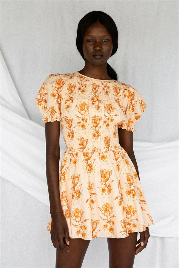 SAMPLE-Charlize Shirred Dress