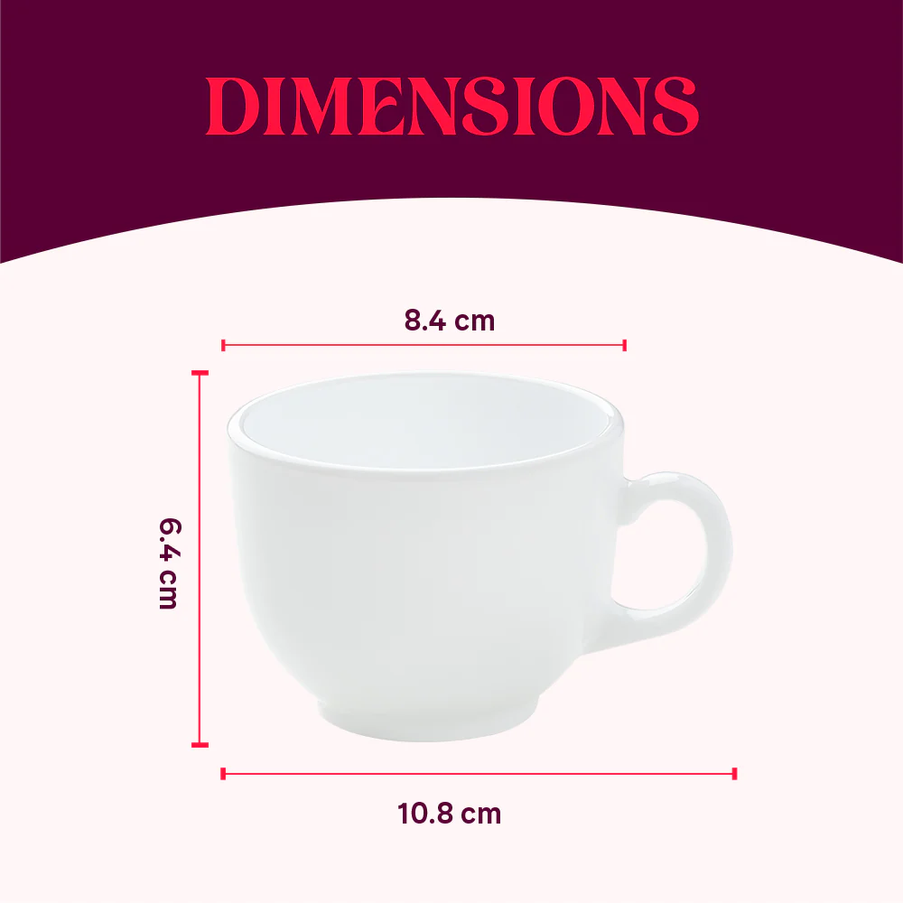 Larah By Borosil Royal Jade Cup Set