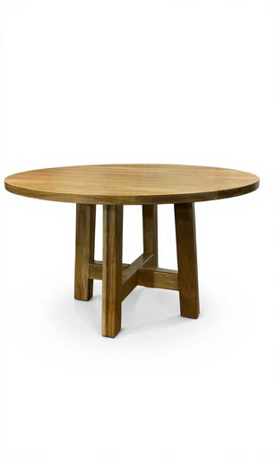 Amish Fulton Solid Top Round Dining Table