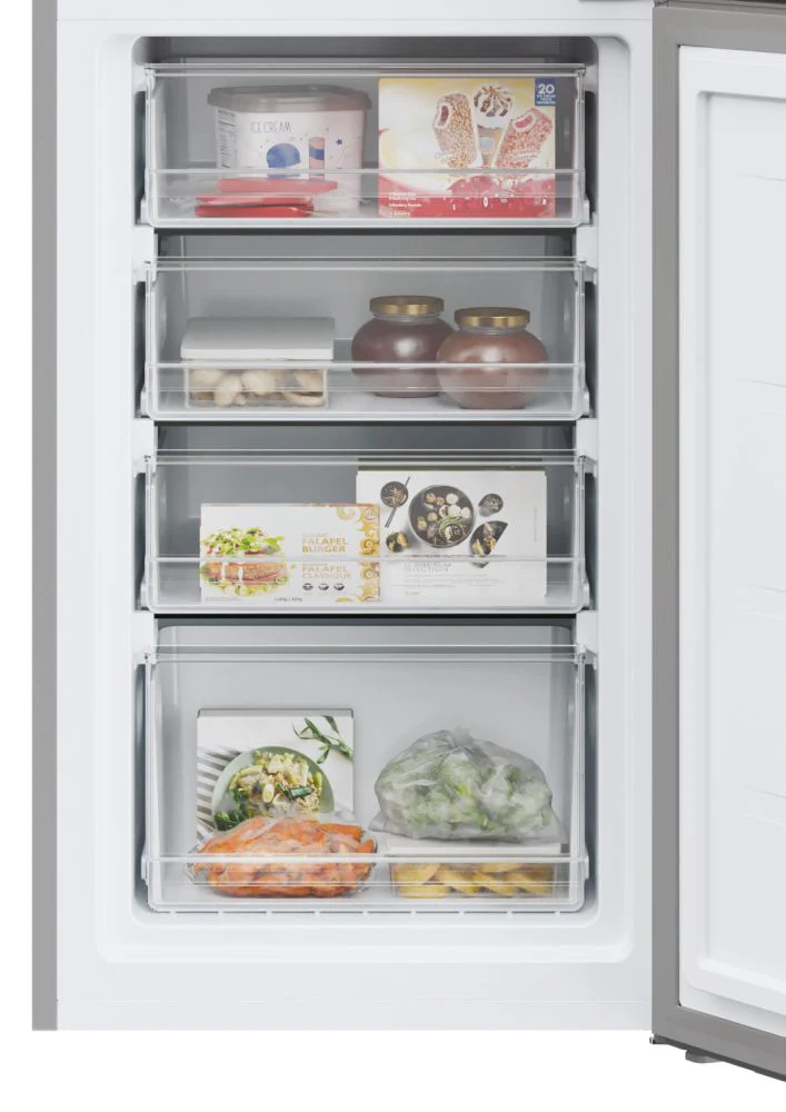 Hoover H-FRIDGE 300 252L Fridge Freezer Stainless Steel | HVT3CLECKIHS