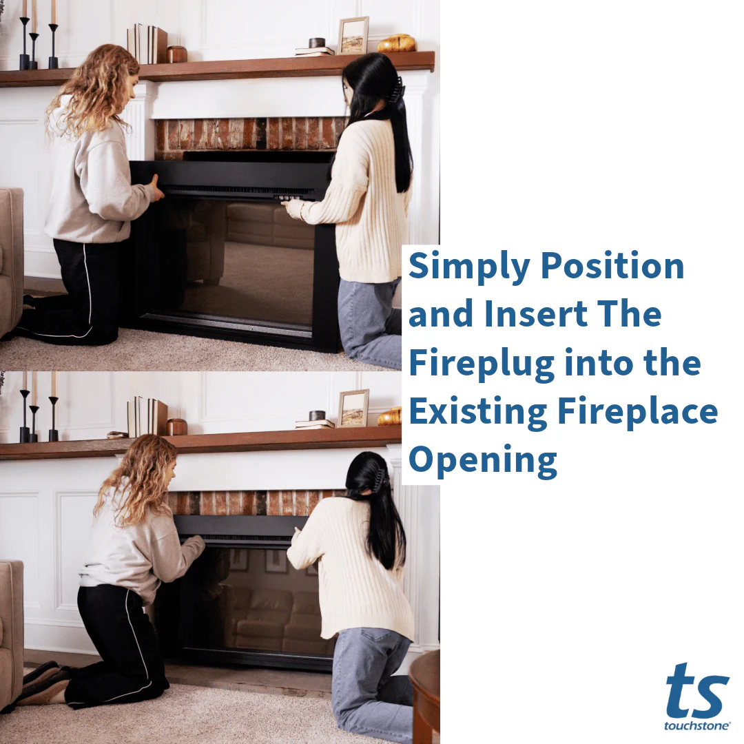 Fireplug™ Pro 33 inch Smart Electric Fireplace Insert with Fire Crackle Sound 80072