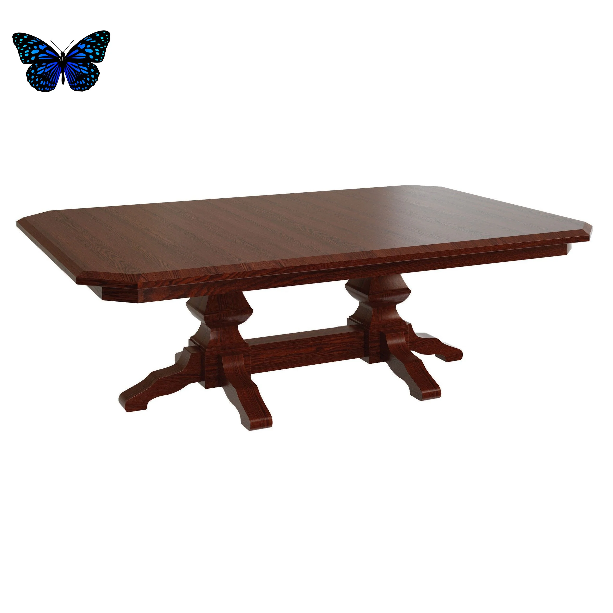 Amish Kingston Double Pedestal