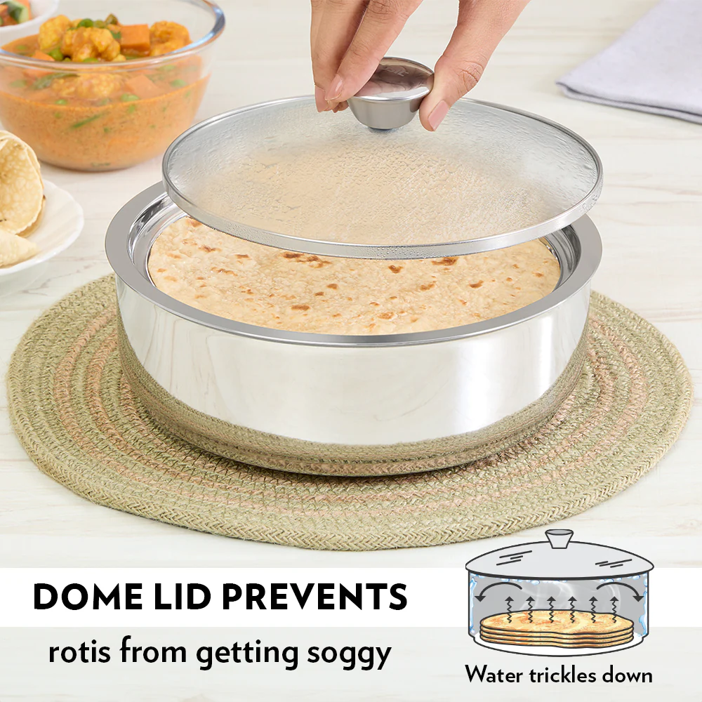 Borosil Servefresh Roti Server, 1.1L