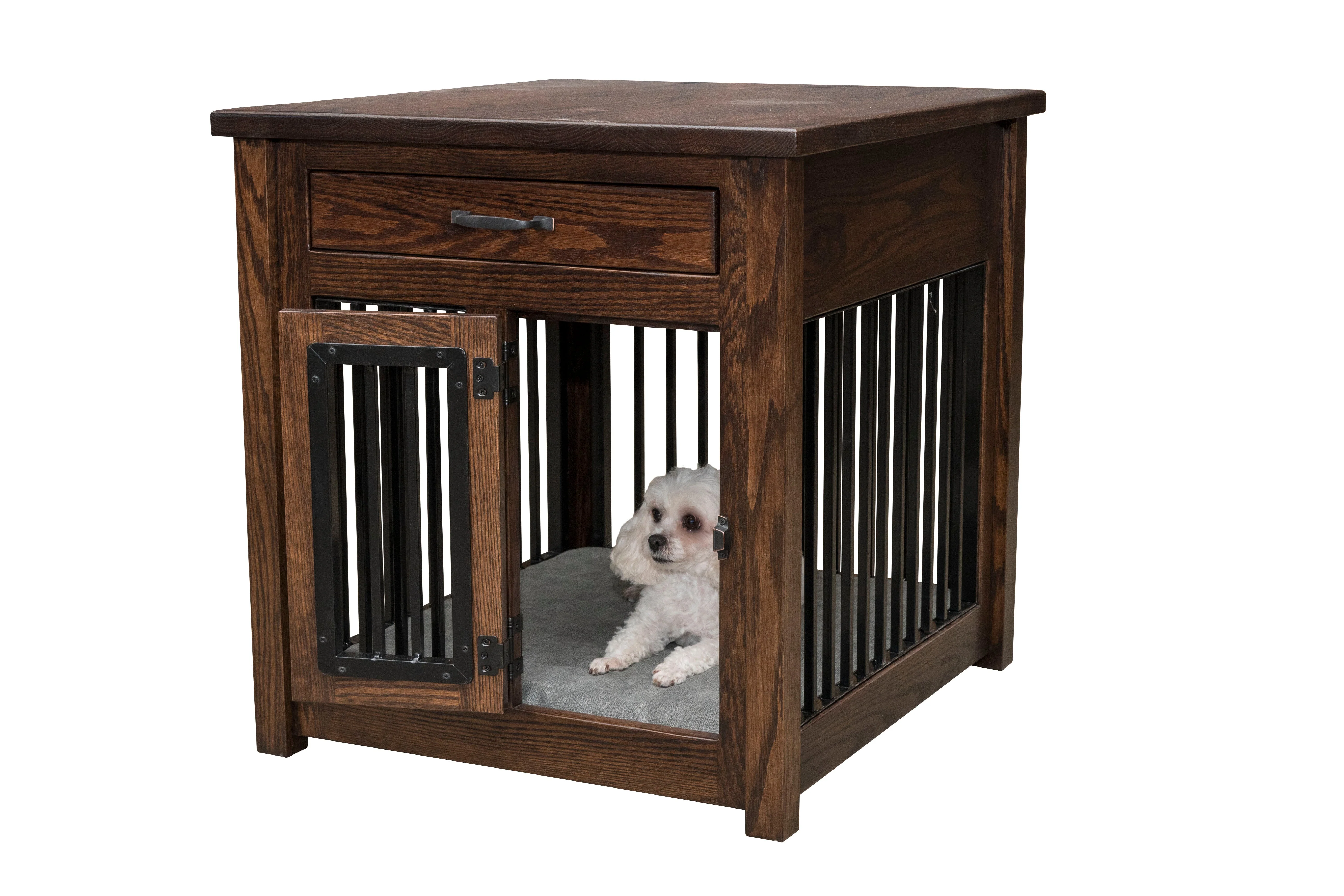 Amish Macy Pet One Drawer End Table With Pad