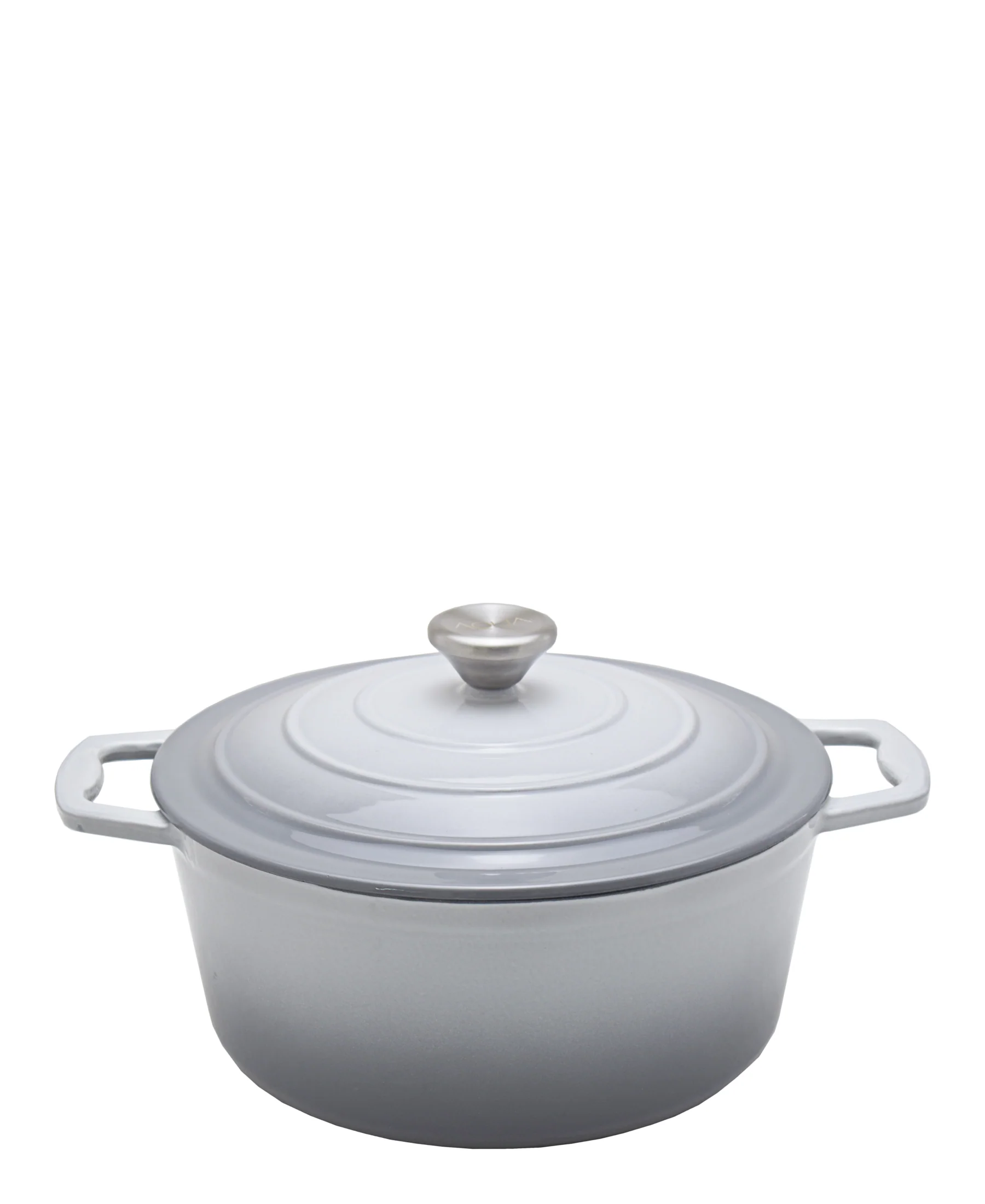 Aqua Enamel Cast Iron Casserole 4,8Litre - Grey