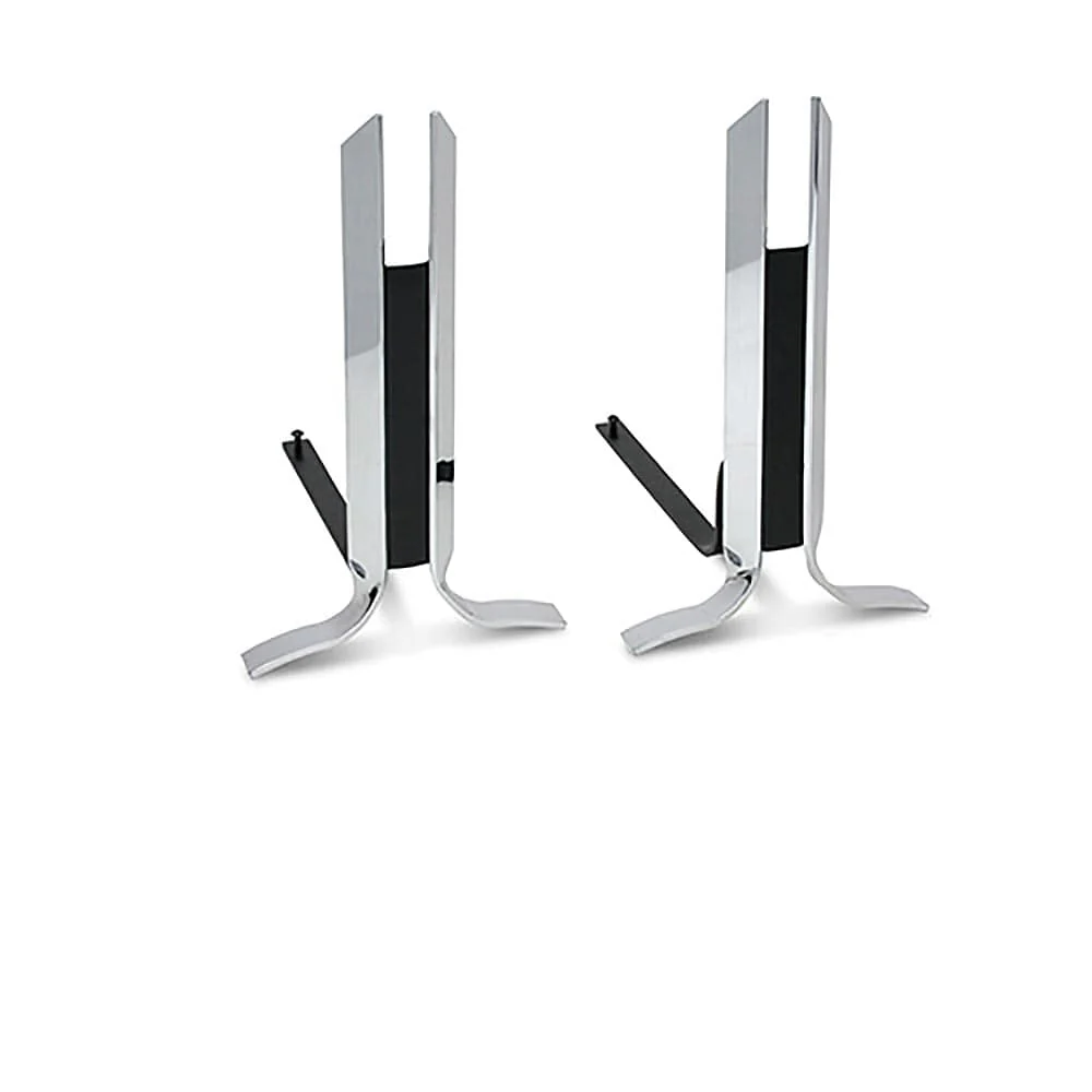 Gosham Andiron, Polished Nickel & Black