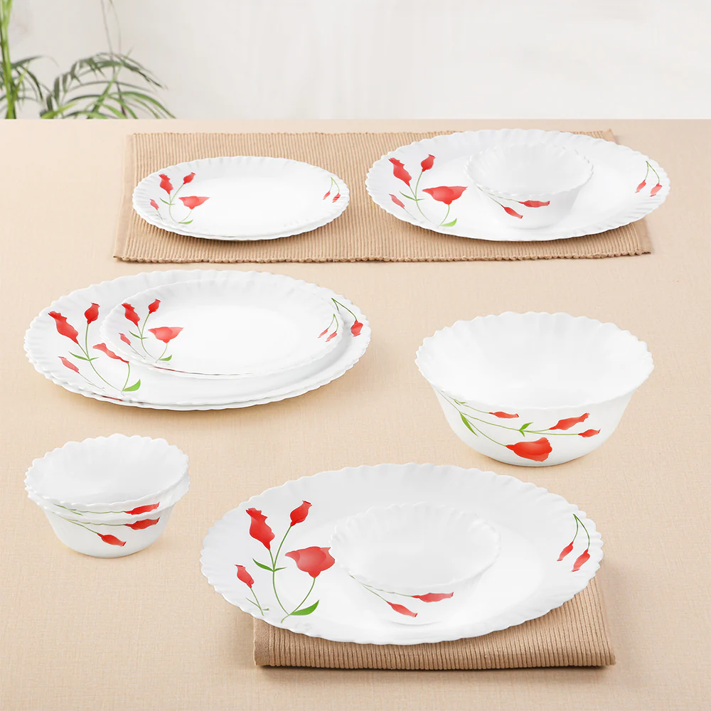 Larah by Borosil Diana Dinner Set, 13 pc