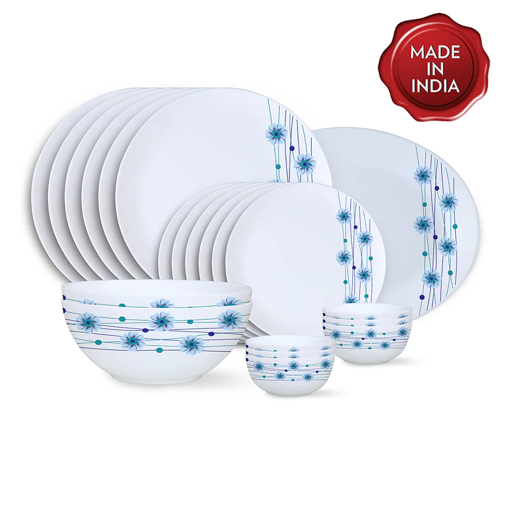 Larah by Borosil Bluebell Dinner Set, 21 pc