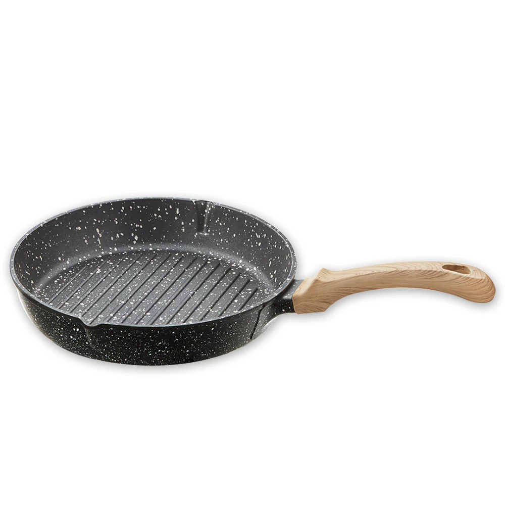 Borosil Vajra Nonstick Grill Fry Pan, Round, 24 cm