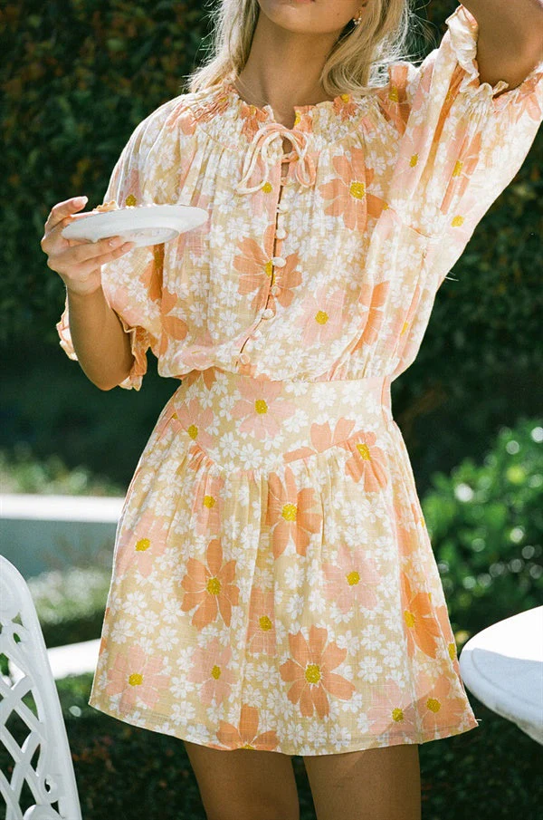 SAMPLE-Elli Dress - Autumn Floral