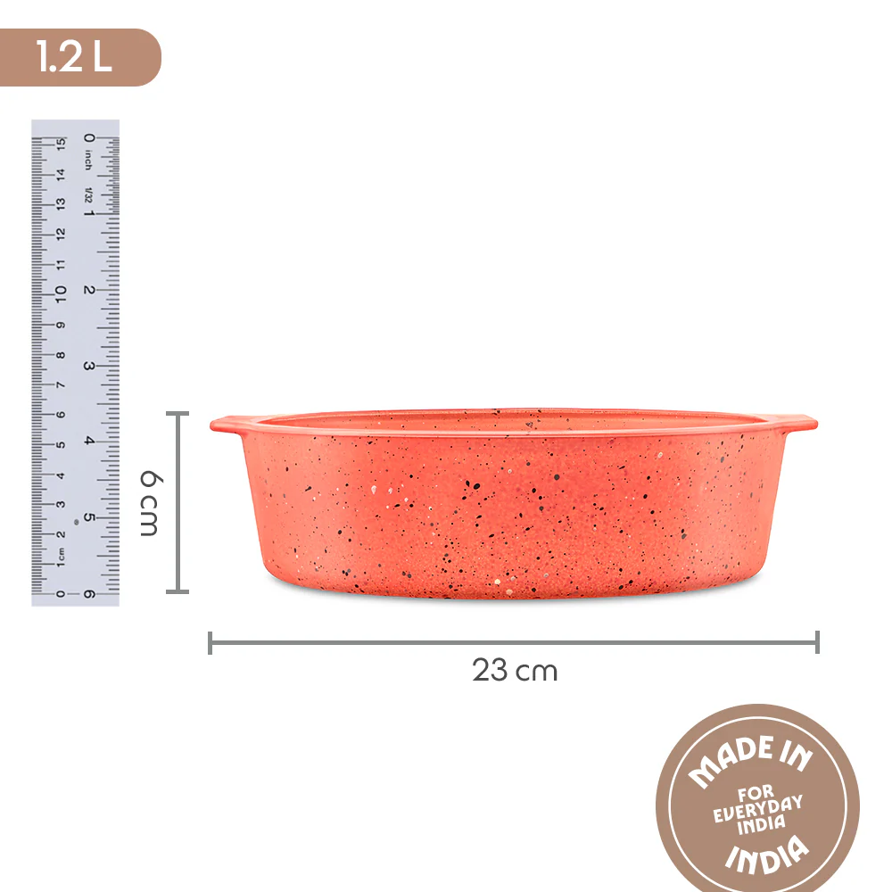 Colors Kube Pink Round Cake Dish