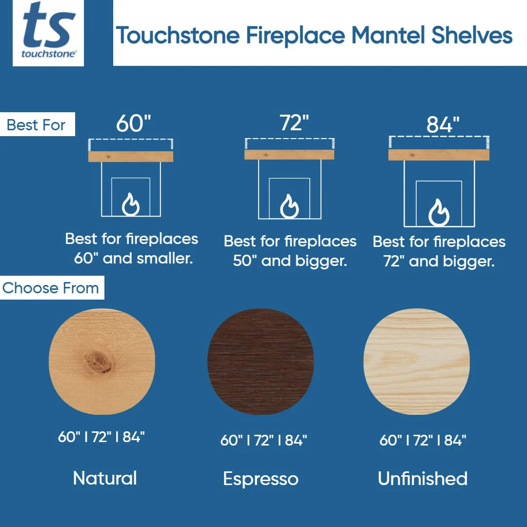 Encase Floating Espresso Electric Fireplace Wood Mantel