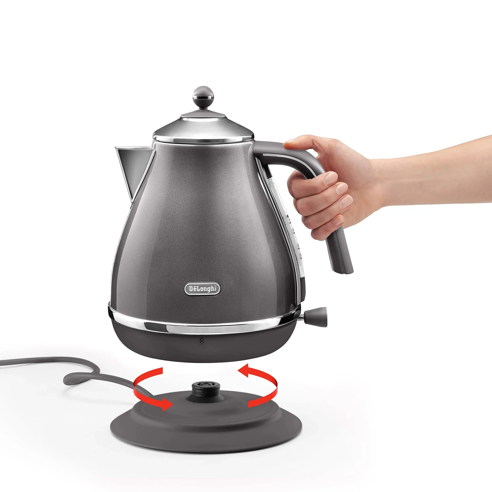 Delonghi 1.7Lt Icona Metallics Kettle Grey