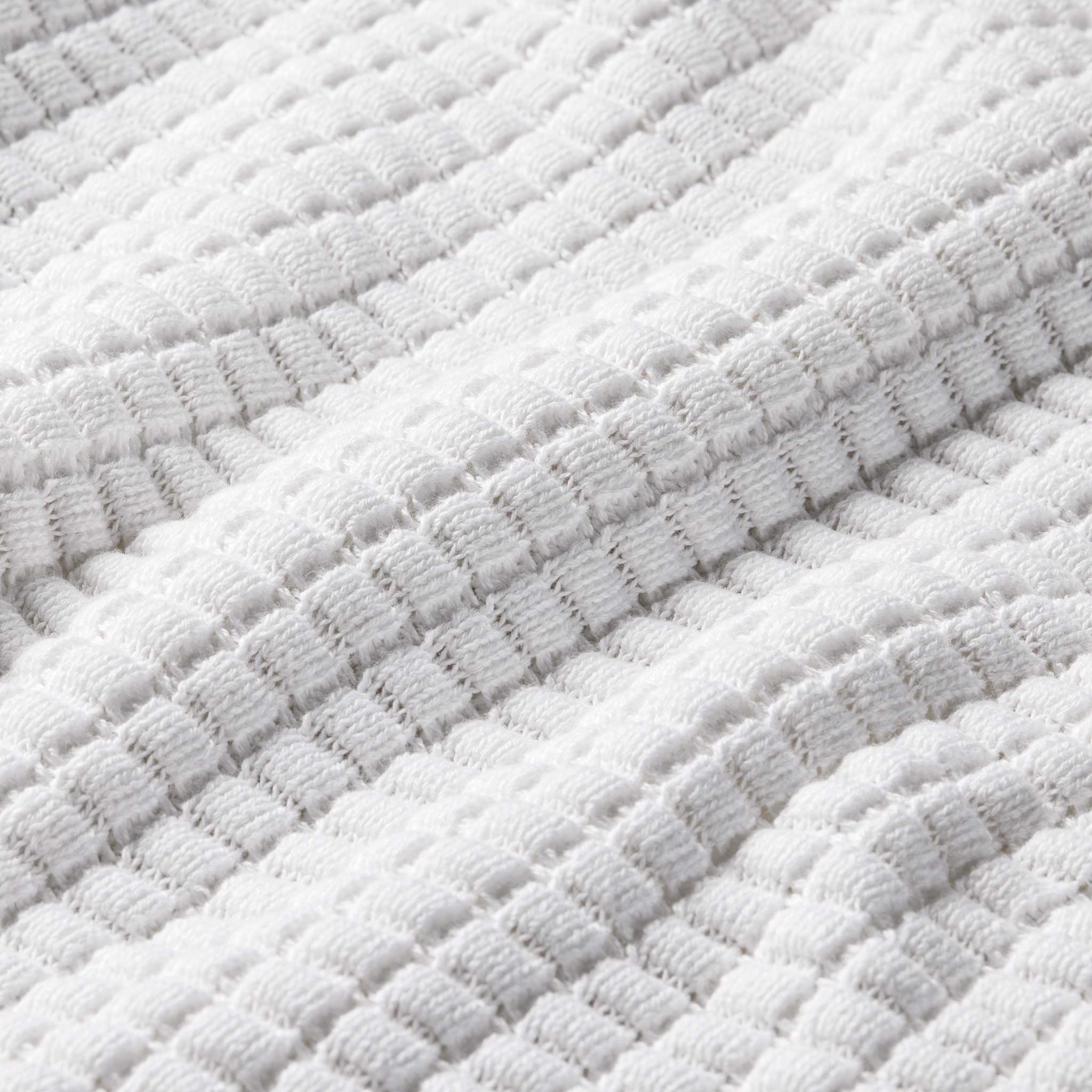 Grid Knit Cotton Throw Blanket - Last Call
