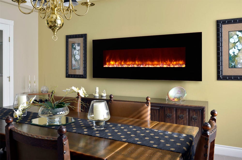 Dynasty 70-In Wall Mount Electric Fireplace